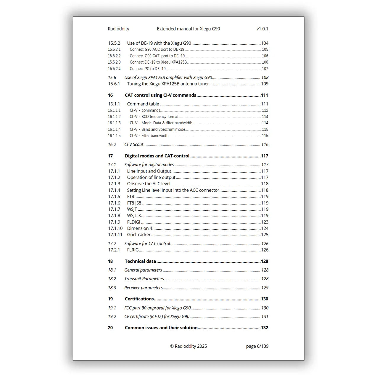 [eBook] Radioddity Extended Manual for Xiegu G90 - Radioddity