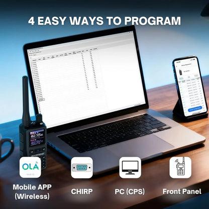 Baofeng UV-5G Mini GMRS Radio | 5W | APP Programming | 1.44 Inch Color Screen | 999CH | NOAA | USB-C Charging - Radioddity