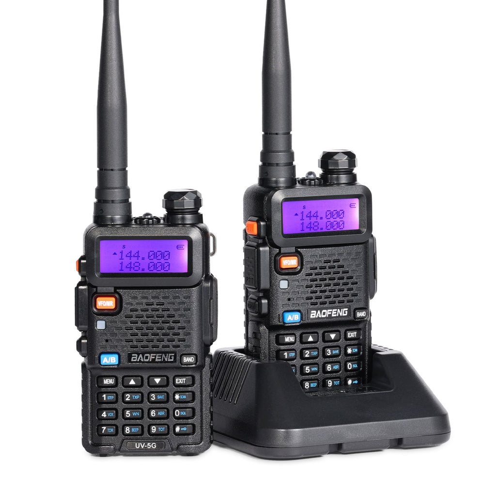 BAOFENG UV-5R PLUS 5W 128CH VHF UHF DUAL-BAND WALKIE TALKIE FM HAM TWO-WAY  RADIO