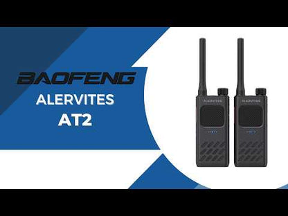 Alervites AT2 Smart UHF Radio | Off-Grid Text & Pic | App Control & Programming | 16mm Ultra-Thin | Dual-PTT | 2200mAh | USB-C Charging