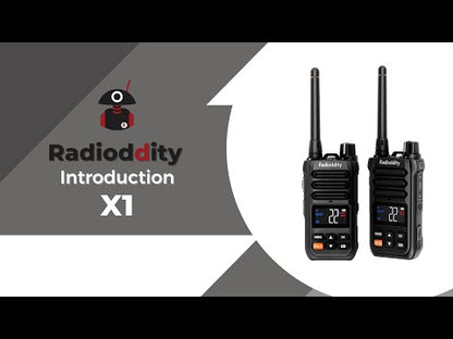 Radioddity X1 Heavy Duty Radio | FRS | IP67 Waterproof  | Noise Reduction | Recording | NOAA Scan & Alert | VOX | SOS | 2500mAh USB-C Rechargeable | For Outdoor
