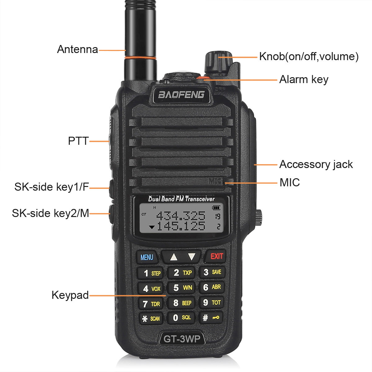 BAOFENG UV-9R Pro 8W Radio De Dos Vías Radio De Mano De Doble Banda Tripotencia Impermeable De Largo Alcance Recargable Walkie Talkies Con Cable De
