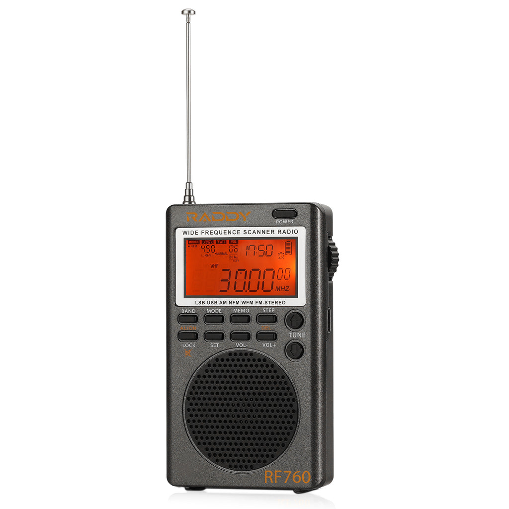 Raddy RF760 SSB Shortwave Radio FM AM SW CB VHF UHF WX AIR Marine Full–  Radioddity