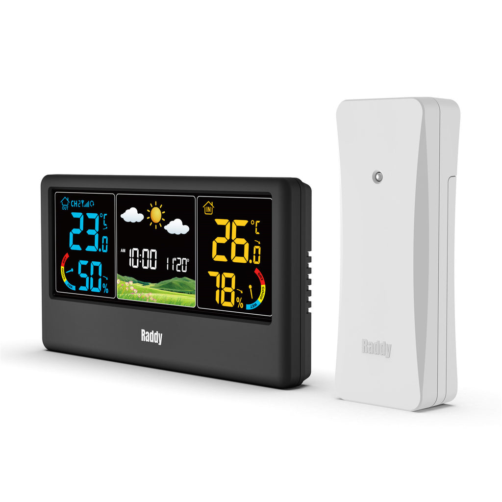 COLOR RADIO-CONTROLLED WEATHER STATION
