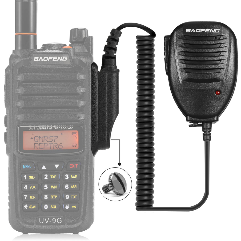 Baofeng UV-9R Plus Écouteur Oreillette Casque Mic pour Baofeng UV-XR UV 9R  Pro BF-9700 Étanche Walperforé Talkie Radio Bidirectionnelle