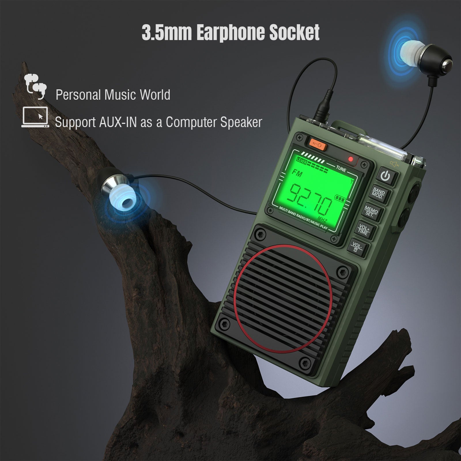 gear radio Raddy RF75A Shortwave Radio | Bluetooth 5.0 APP Control
