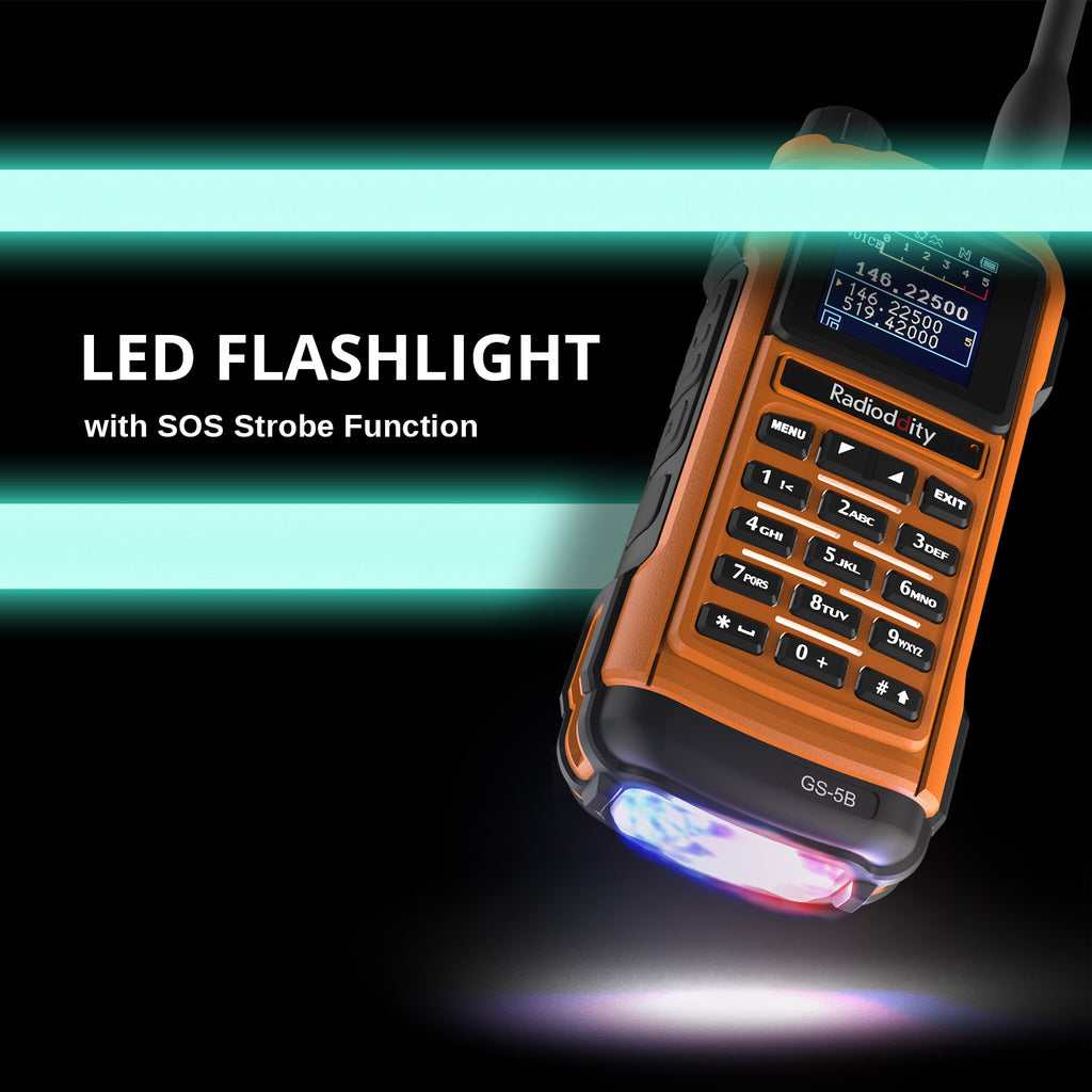 Radioddity GS5B Radio Dual PTT Bluetooth Programming 5W Analog