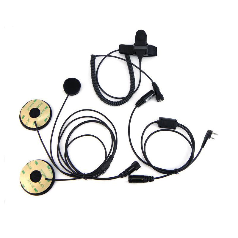 earpiece for motorcycle helmets 2 PIN Full Face Close Helmet Motorcycle Race Headset Earpiece for Baofeng UV-5r gt-3 gt-3tp Ham Walkie Talkie Radio – Radioddity
