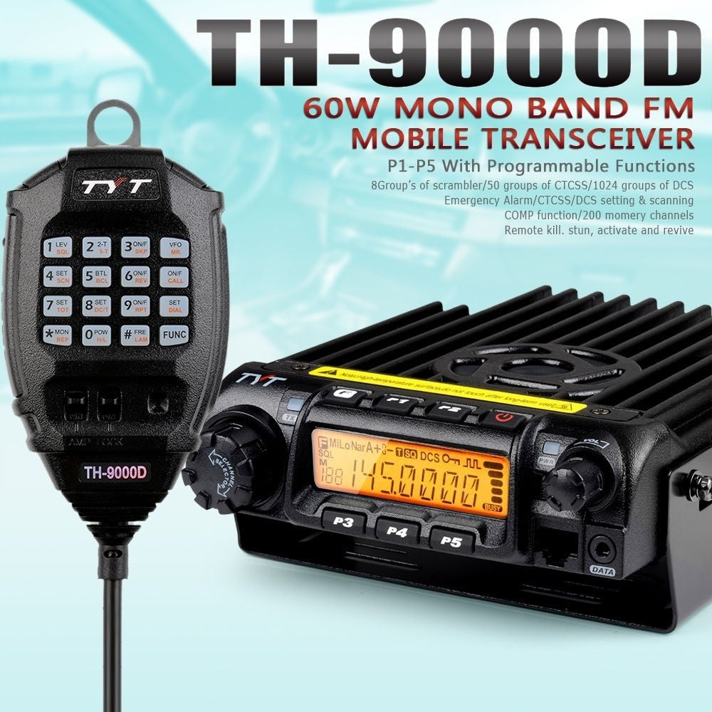 TYT TH-9000D VHF 220-260MHz 60W Car Radio [DISCONTINUED]– Radioddity