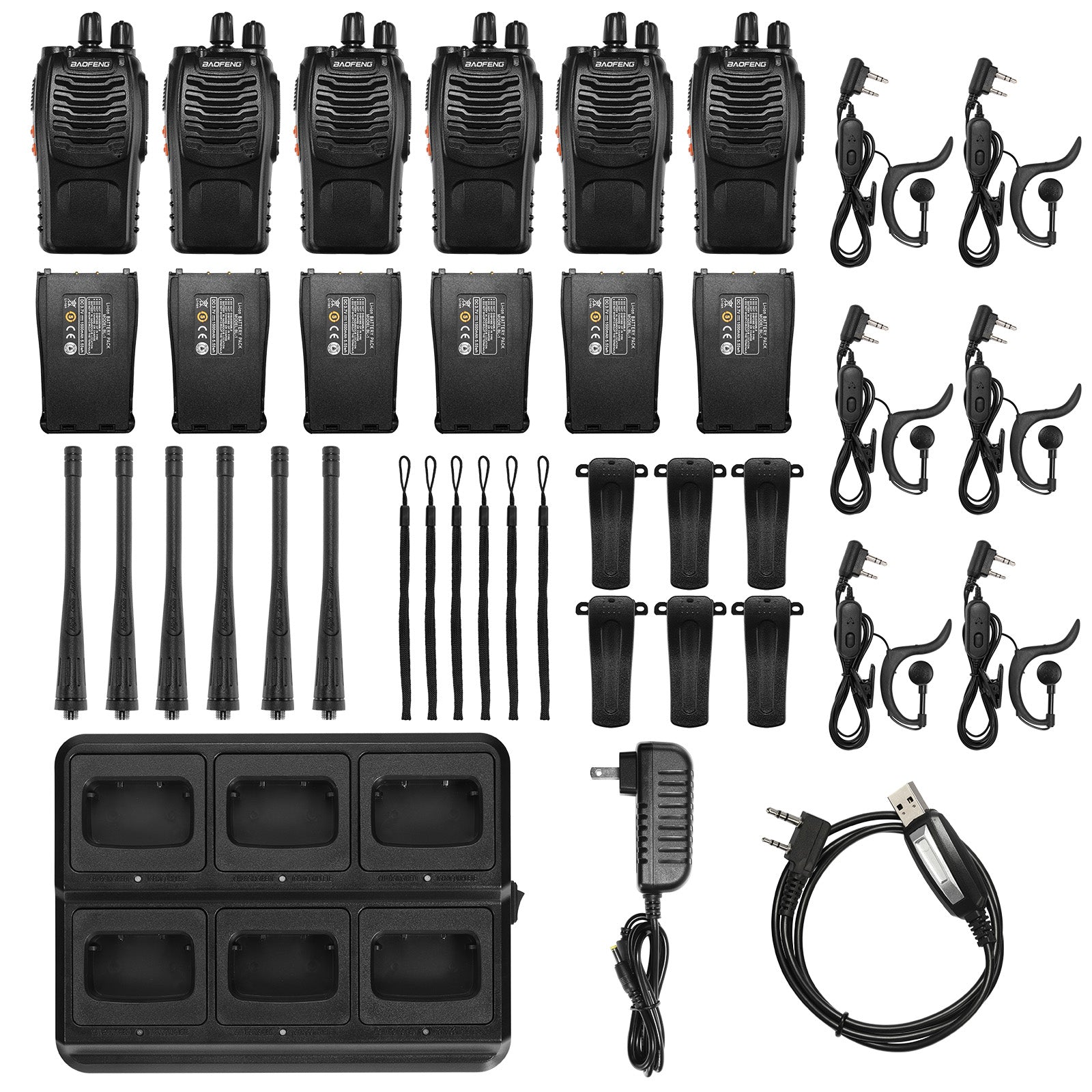 2 Piezas Baofeng Bf 888s 5w Uhf 400-470 Mhz Con Auricular | Meses sin 2 Piezas Baofeng Bf 888s 5w Uhf 400-470 Mhz Con Auricular | Meses sin