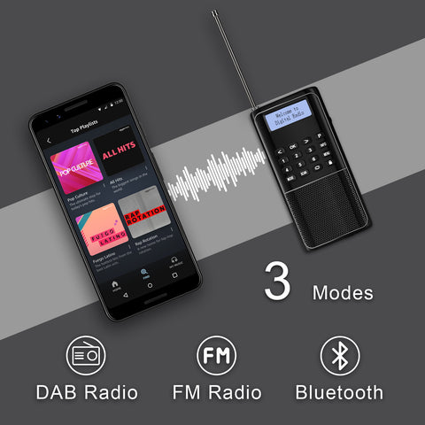 Raddy RD23 Tragbares DAB Radio, Bluetooth-Verbindung